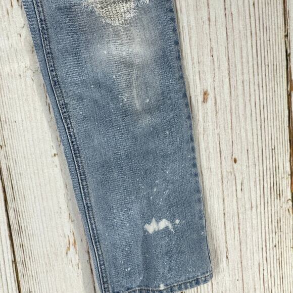 Decree Jeans Junior 3 Blue Light Wash Boyfriend Ripped Denim Mid Rise 100 Cotton - Picture 4 of 10